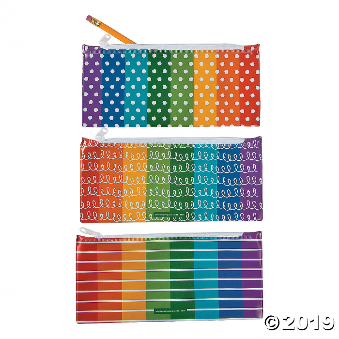 Scribbles, Dots & Stripes Pencil Cases (Per Dozen)