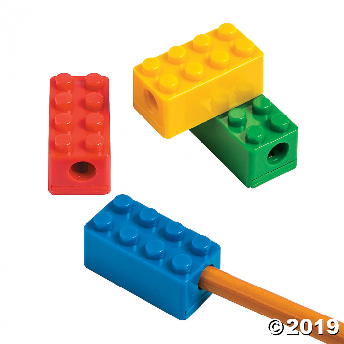 Brick Party Pencil Sharpeners (Per Dozen)