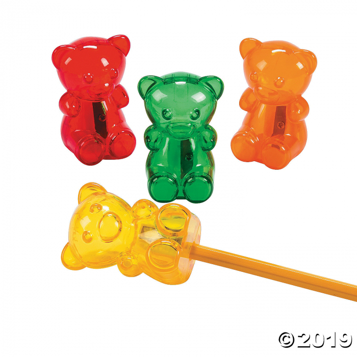 Gummy Teddy Bear Pencil Sharpeners (24 Piece(s))