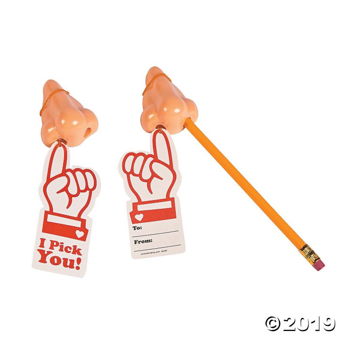 I Pick You Nose Pencil Sharpener Valentines (Per Dozen)