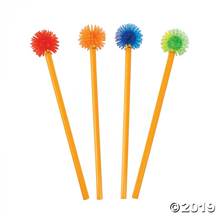 Spike Ball Pencil Toppers (24 Piece(s))