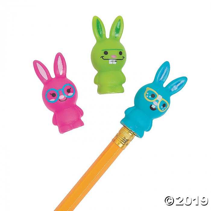 Fun Bunny Pencil Toppers (Per Dozen)