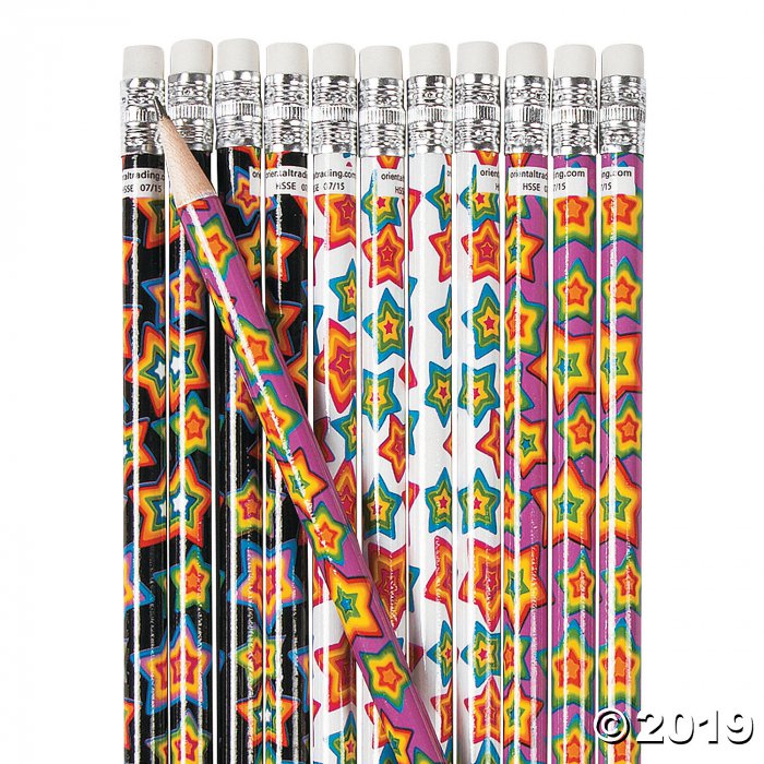 Neon Star Pencils (24 Piece(s))