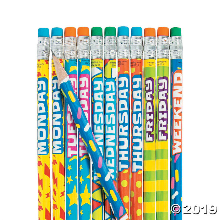 Days of the Week Pencils (72 Piece(s))