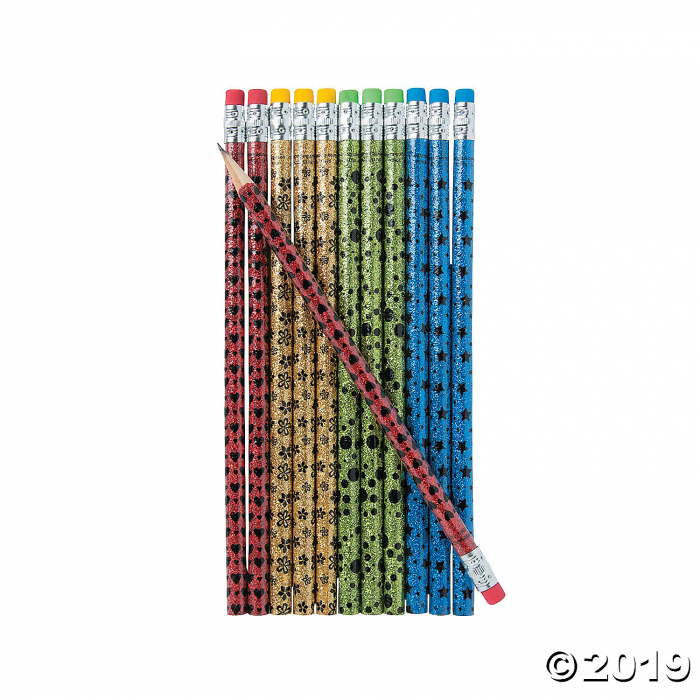 Fun Shapes Glitter Pencils (24 Piece(s)) Fun Shapes Glitter Pencils (24 Piece(s))
