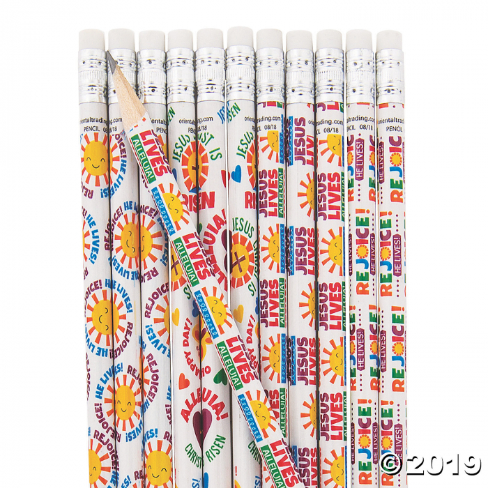 Easter Spring Varied Image Pencils 24 Pack