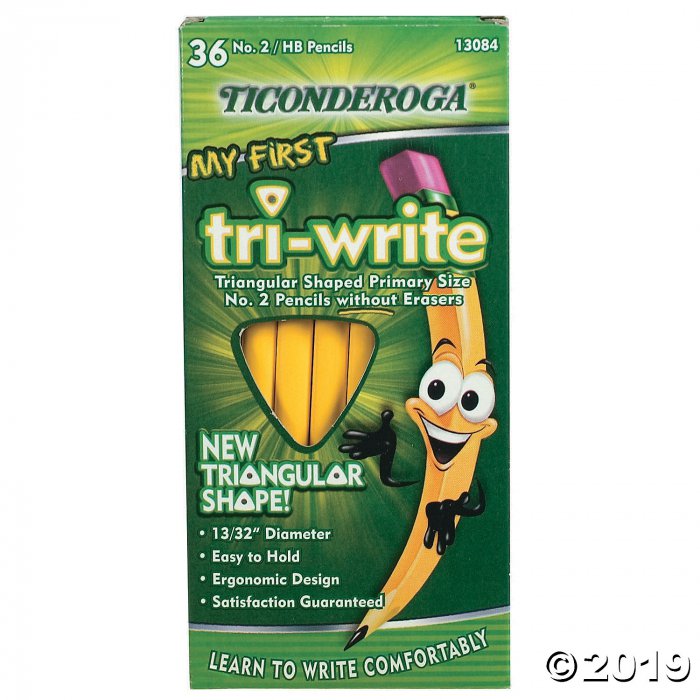 Ticonderoga® My First Tri-Write Primary Size No. 2 Pencils without Eraser, 36/Box (1 Piece(s))