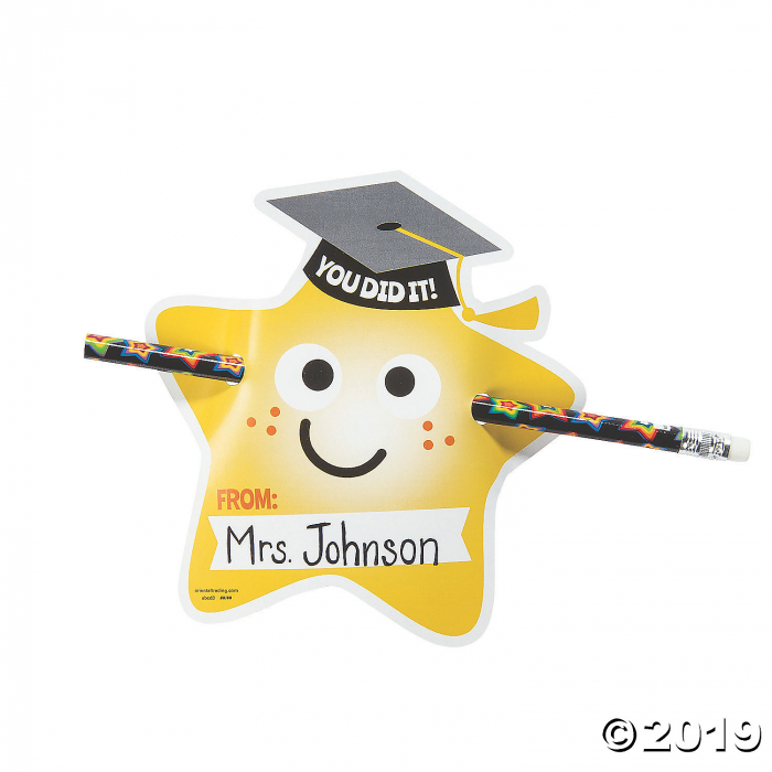 From Your Teacher Graduation Pencil Giveaways with Card (48 Piece(s))