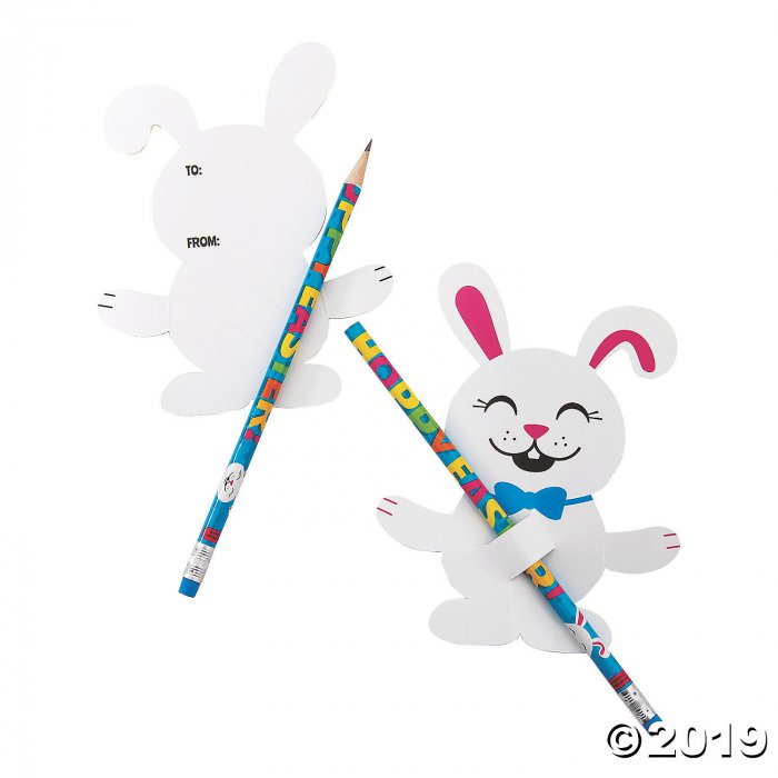 Easter Pencils with Bunny Card (24 Piece(s))