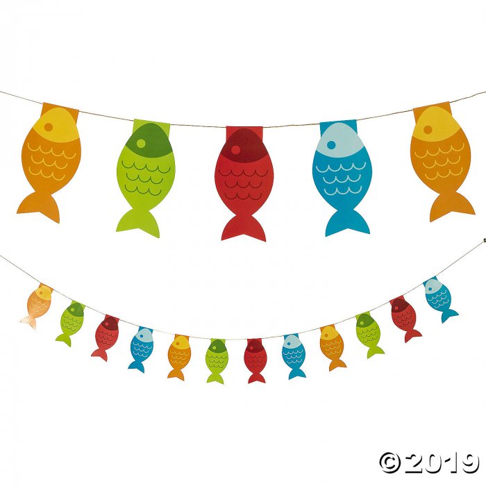 Little Fisherman Fish Paper Pennant Banner (1 Piece(s))