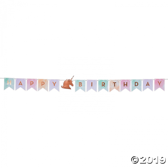 Sparkle Unicorn Pennant Banner (1 Piece(s))