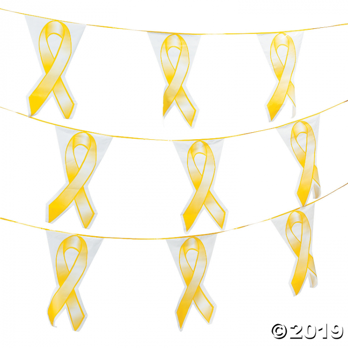 Yellow Ribbon Plastic Pennant Banner (1 Piece(s))