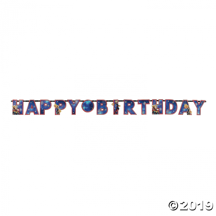 Captain Marvel Add-an-Age Birthday Banner (1 Piece(s))