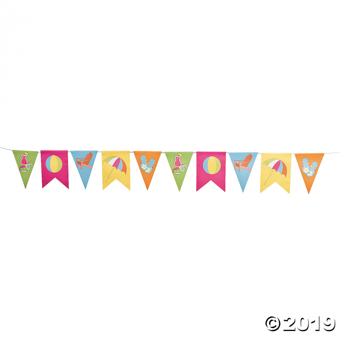 California Beach Cardboard Pennant Banner (1 Piece(s))