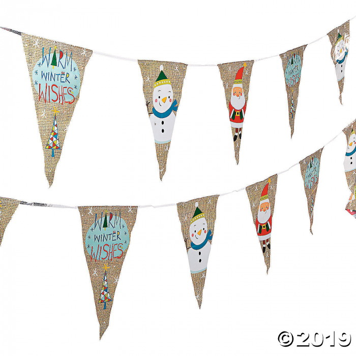 Nordic Noel Christmas Plastic Pennant Banner (1 Piece(s))