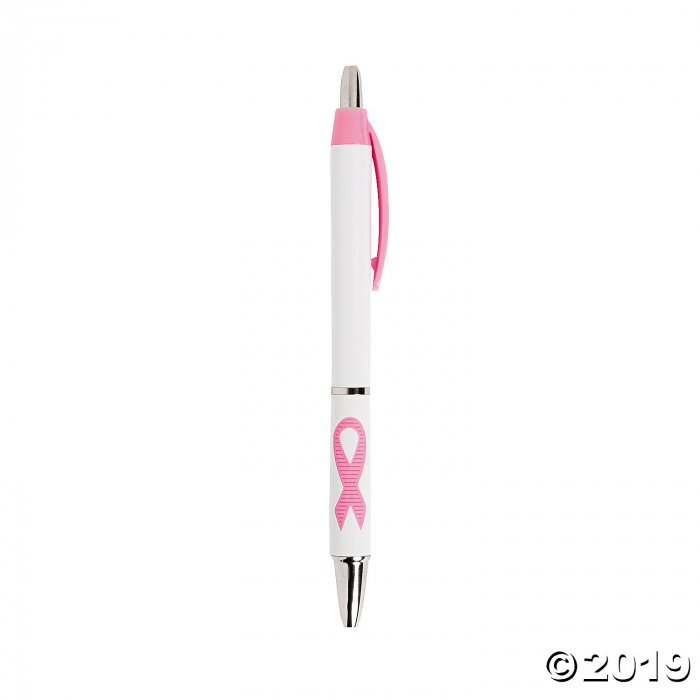 Pink Awareness Ribbon Grip Pens (24 Piece(s))