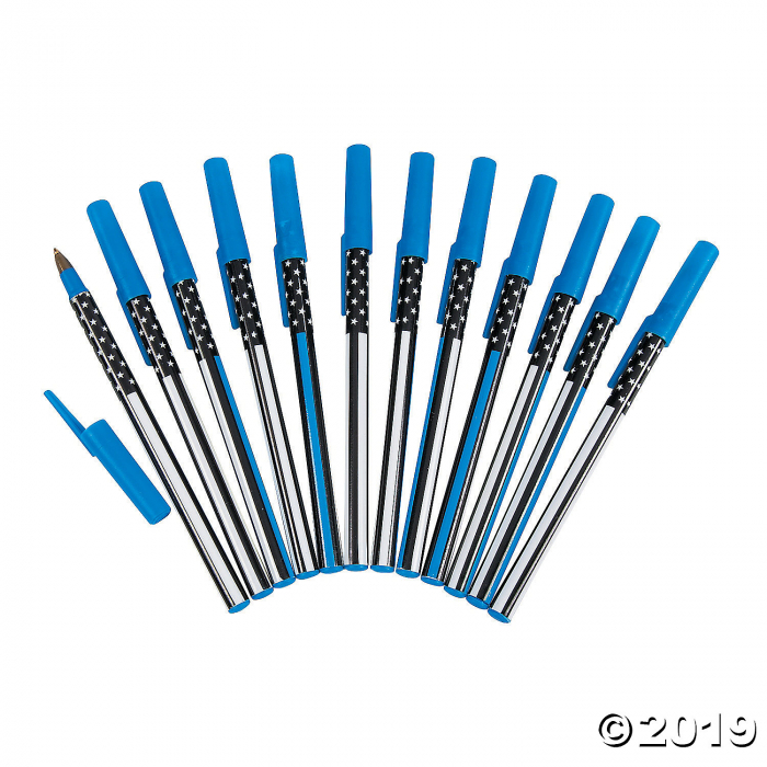 Thin Blue Line Pens (Per Dozen)