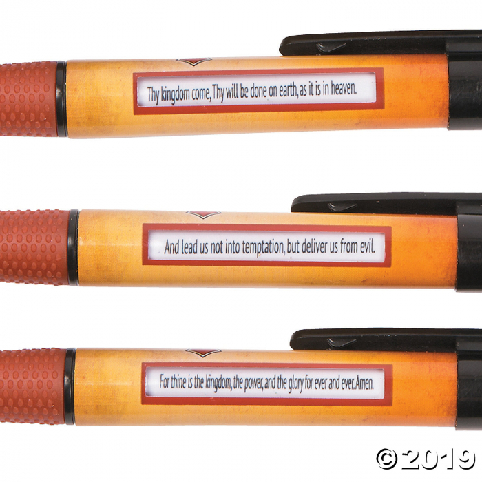 The Lord's Prayer Message Pens (Per Dozen)