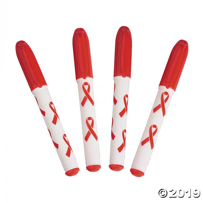 Red Awareness Ribbon Mini Pens (24 Piece(s))