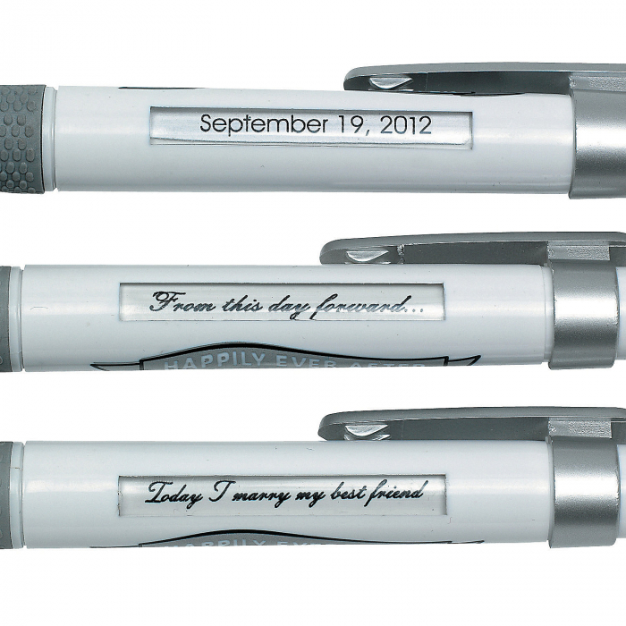 Personalized Wedding Message Pens (Per Dozen)