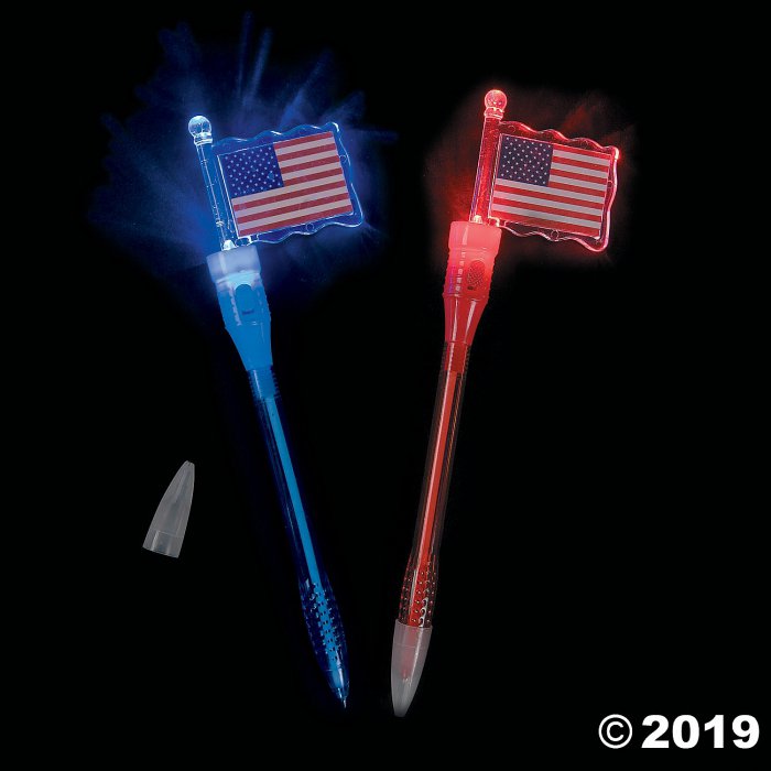 Patriotic Light-Up Pens (Per Dozen)