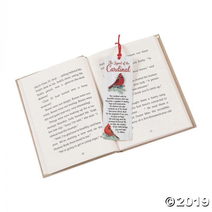 Religious Cardinal Pins on Bookmarks (Per Dozen)