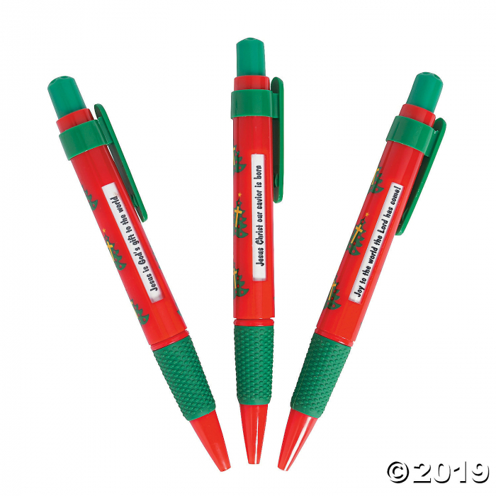 Christmas Religious Message Pens (Per Dozen)