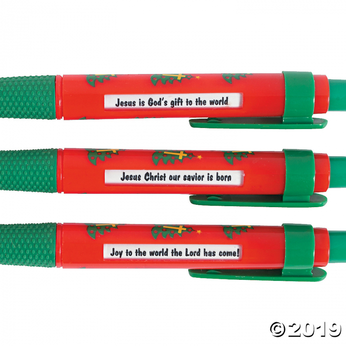 Christmas Religious Message Pens (Per Dozen)