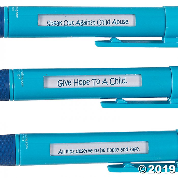 Child Abuse Awareness Message Pens (Per Dozen)