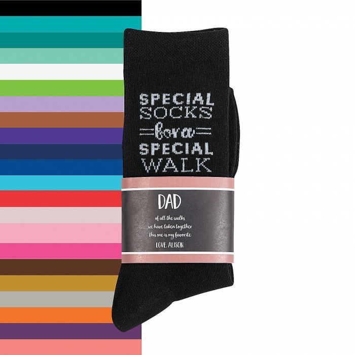 Men's Special Wedding Socks with Personalized Wrap (1 Pair)