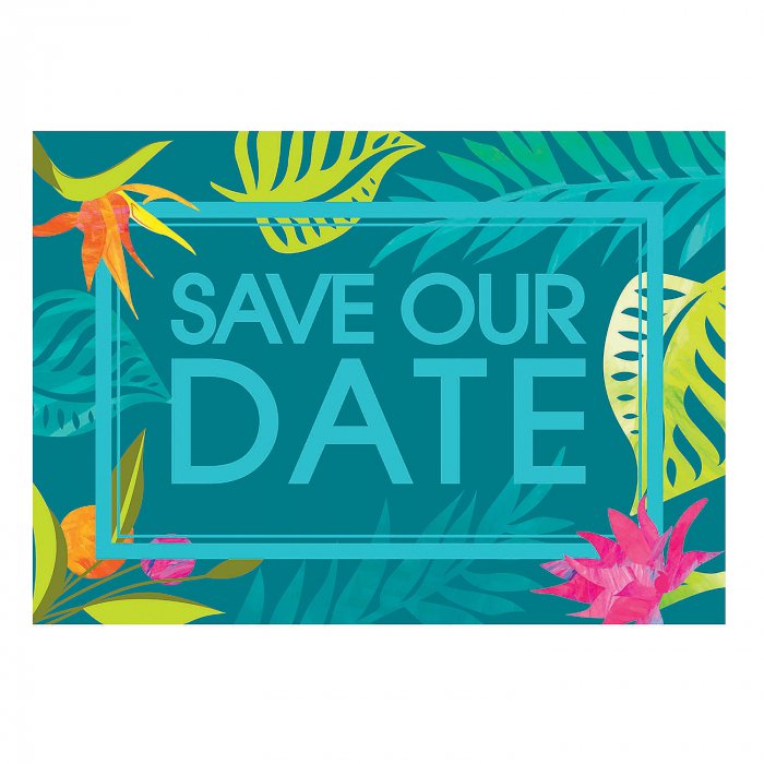 Personalized Tropical Wedding Save the Date Cards (25 Piece(s))