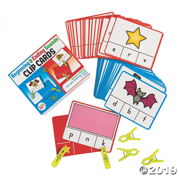 Beginning & Ending Sounds Clip Cards (1 Set(s)) | GlowUniverse.com