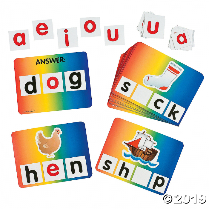 100 Pc. Short Vowel Word Cards Set (1 Set(s))