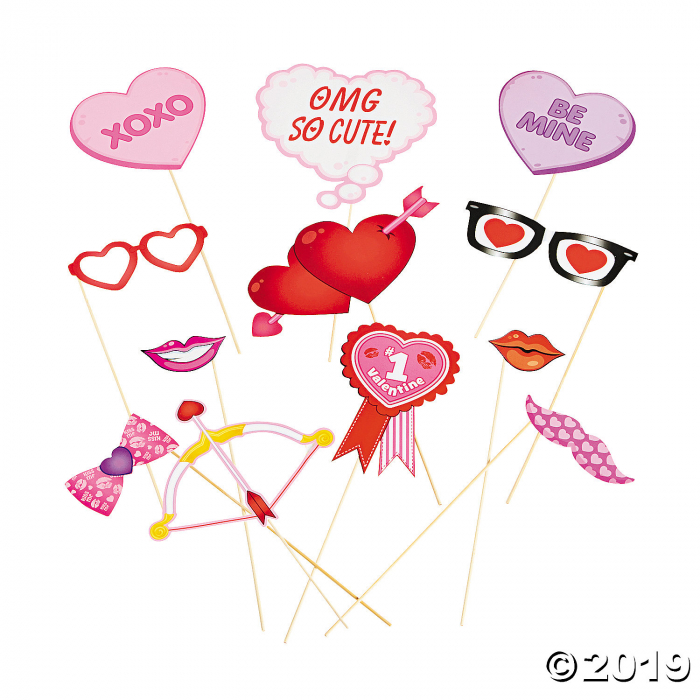 Valentine Photo Stick Props (Per Dozen)