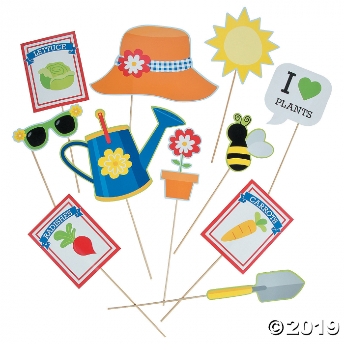 Garden Party Photo Stick Props (Per Dozen)