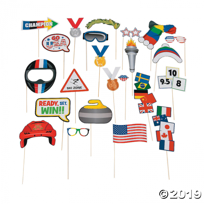 Winter Games Photo Stick Props (24 Piece(s))