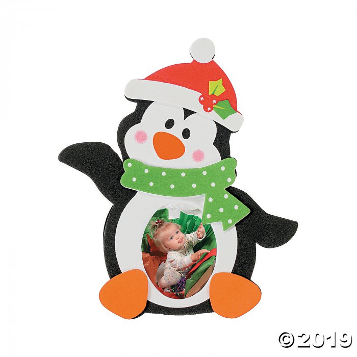Holiday Penguin Picture Frame Magnet Craft Kit (Makes 12)