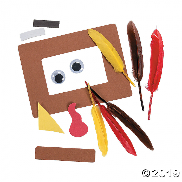 Googly Eyes Turkey Picture Frame Magnet Craft Kit (Makes 12)