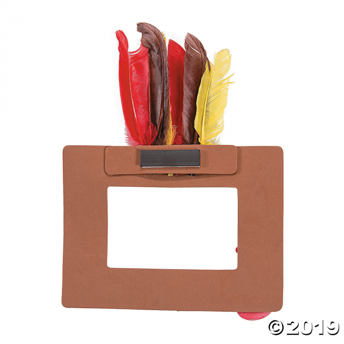 Googly Eyes Turkey Picture Frame Magnet Craft Kit (Makes 12)