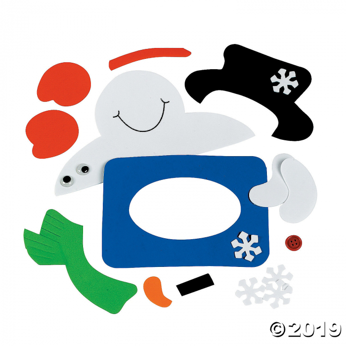 Snowman Picture Frame Magnet Craft Kit - - Makes 12