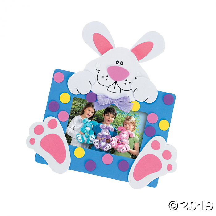 Easter Bunny Picture Frame Magnet Craft Kit (Makes 12)