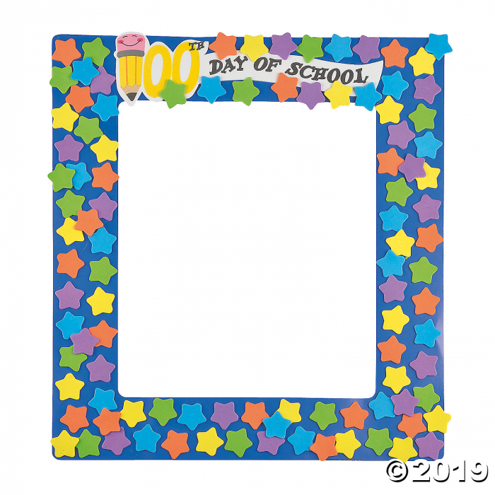 100th Day of School Picture Frame Craft Kit (Makes 12) | GlowUniverse.com