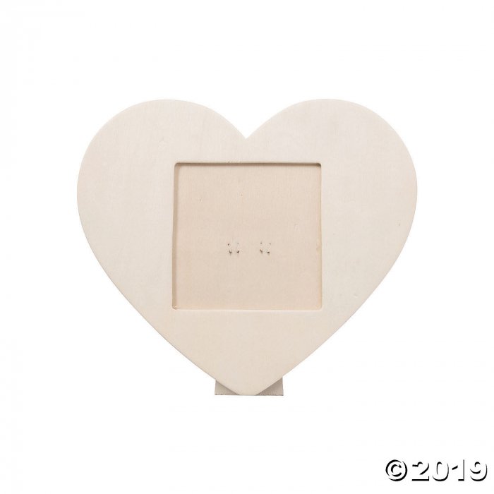 DIY Unfinished Wood Heart-Shaped Frames (Per Dozen)