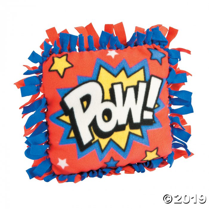 Fleece Superhero Tied Pillow Craft Kit (6 Piece(s))