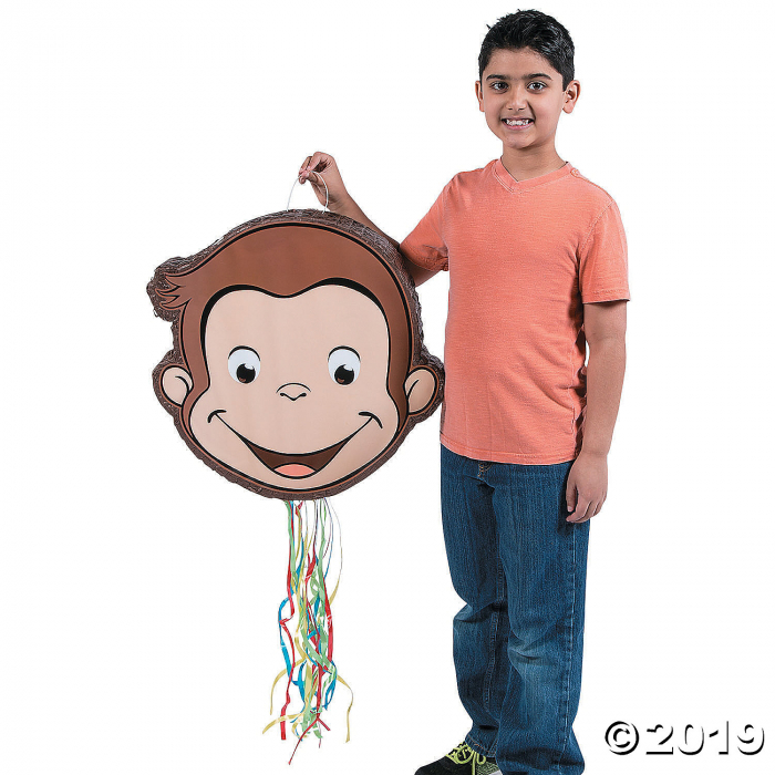 Curious George® Drum Pull-String Piñata (1 Piece(s))