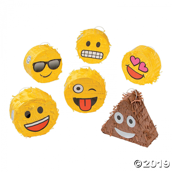 Mini Emoji Piñatas (6 Piece(s))