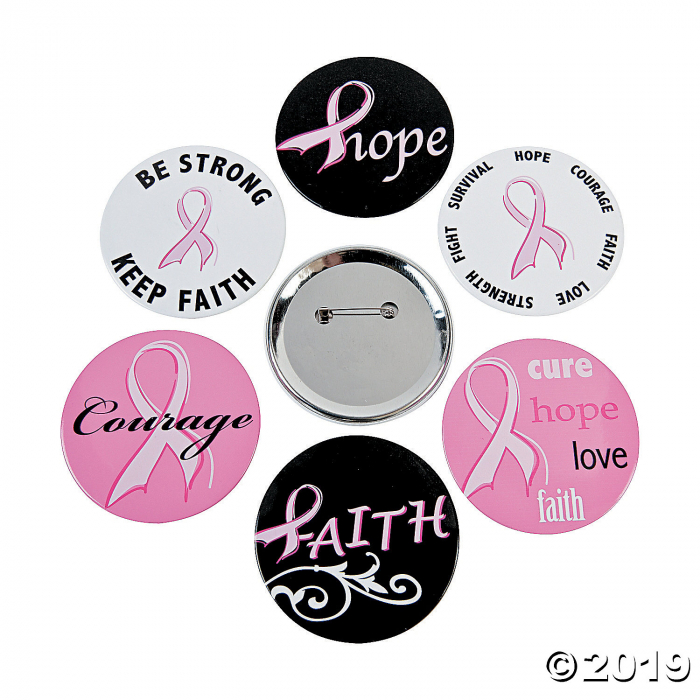 Breast Cancer Awareness Buttons (24 Piece(s))