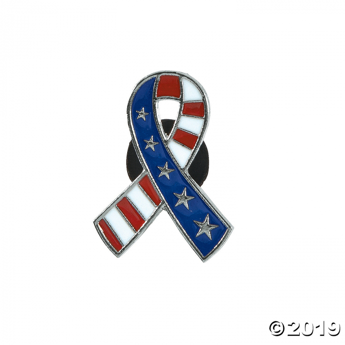 Patriotic Ribbon Pins (36 Piece(s))