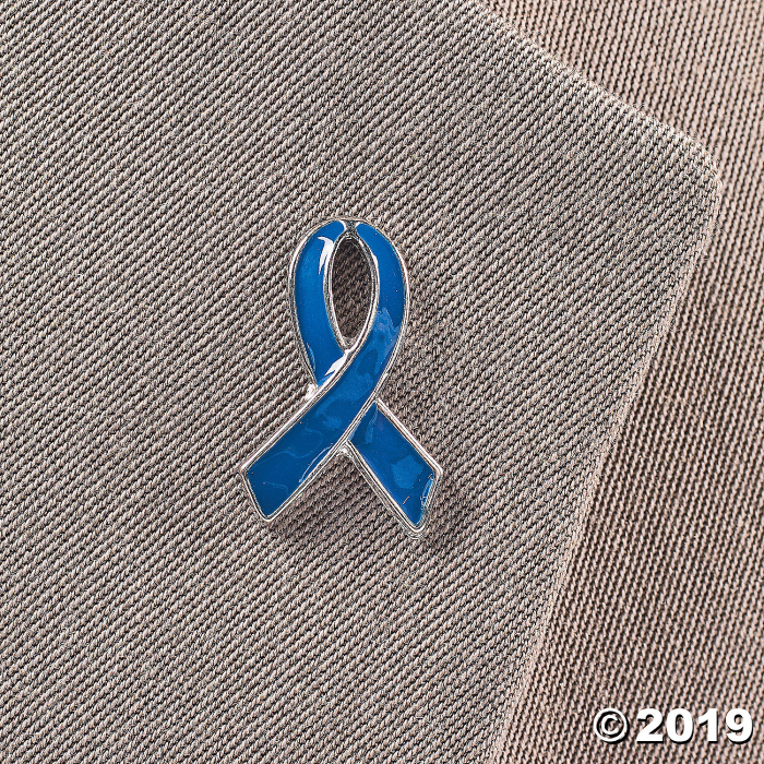 Blue Awareness Ribbon Pins (Per Dozen)