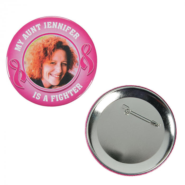 Breast Cancer Awareness Custom Photo Buttons (Per Dozen)